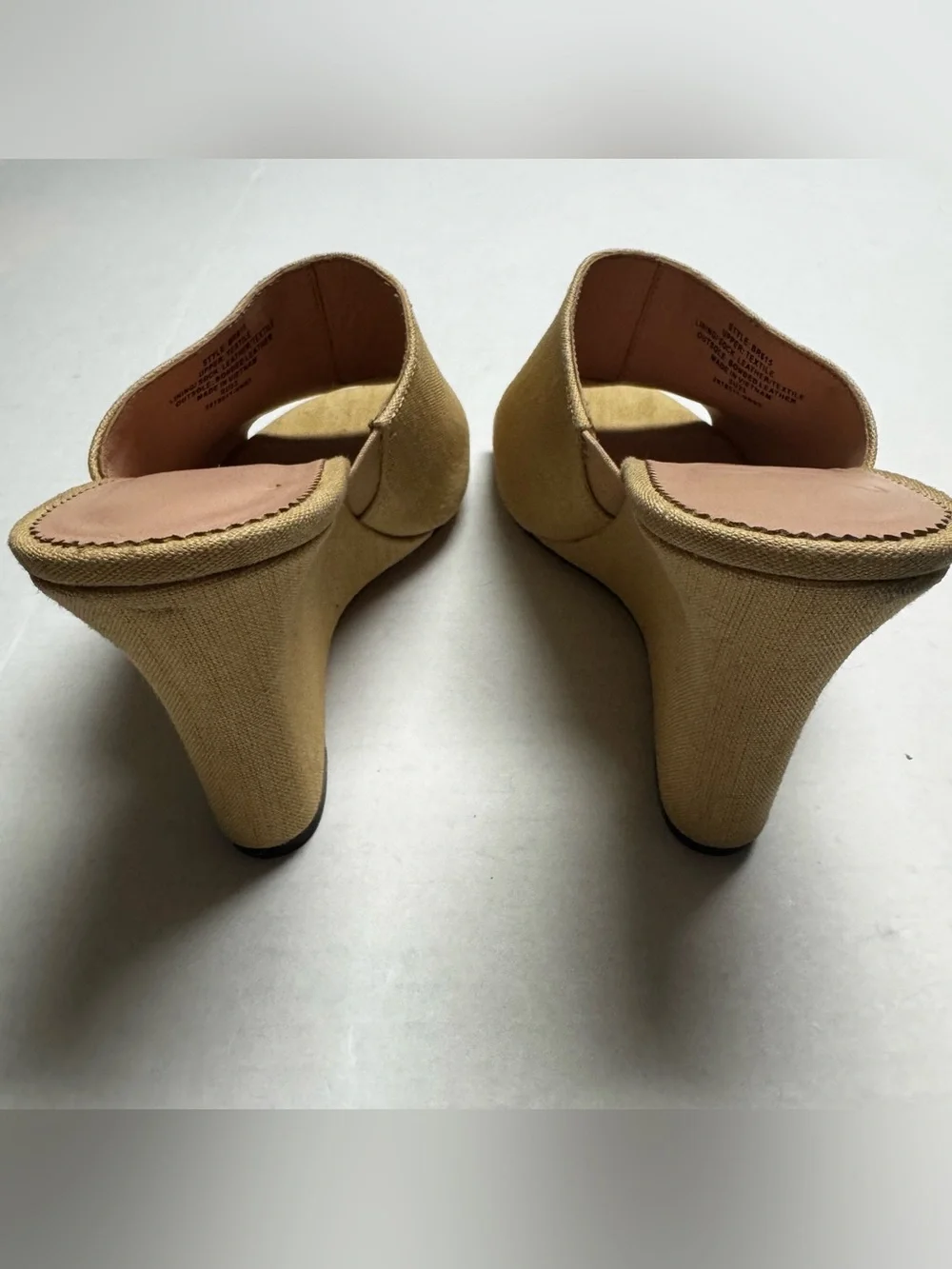 J.Crew Women's Bianca Woven Wedge Heel Sandal In Beige Casual Slip On Size: 9.5